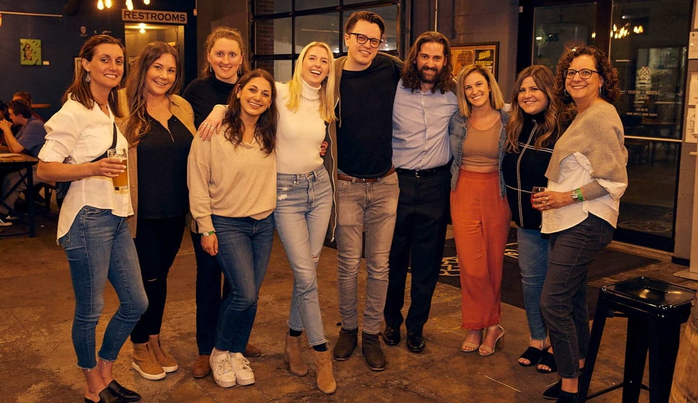 A group gathers at an outing