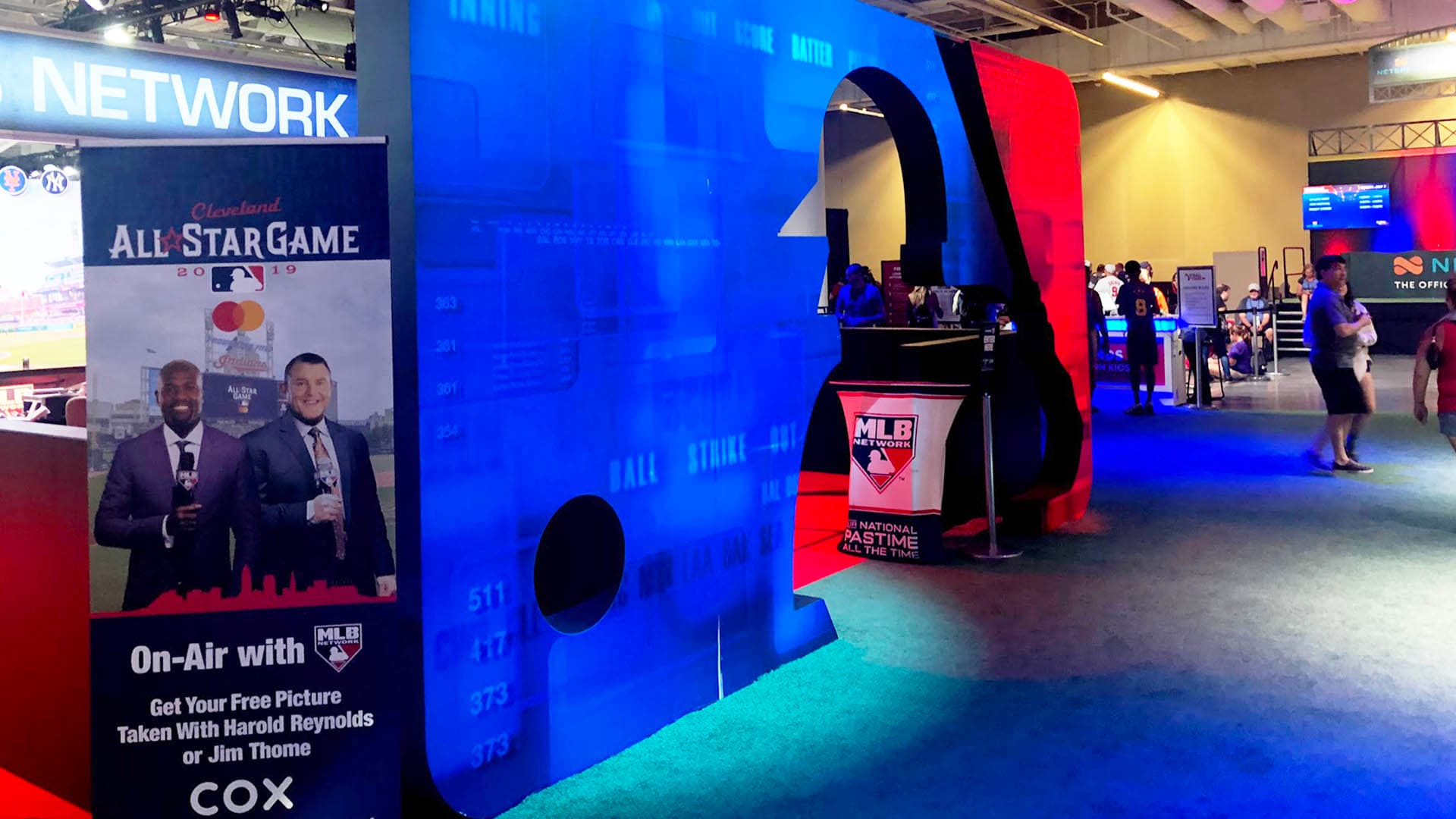 A look at the outside of the MLB booth.