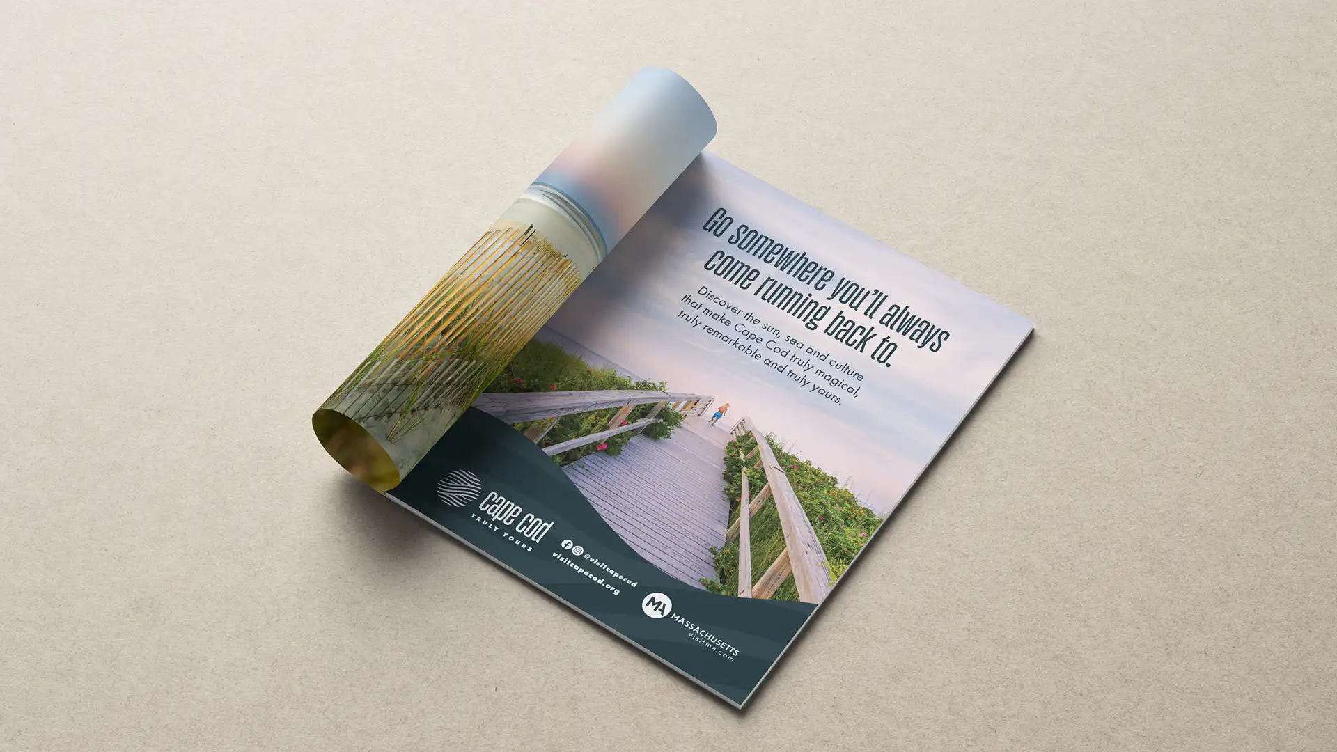 Cape Cod print ad "You'll always keep running back"