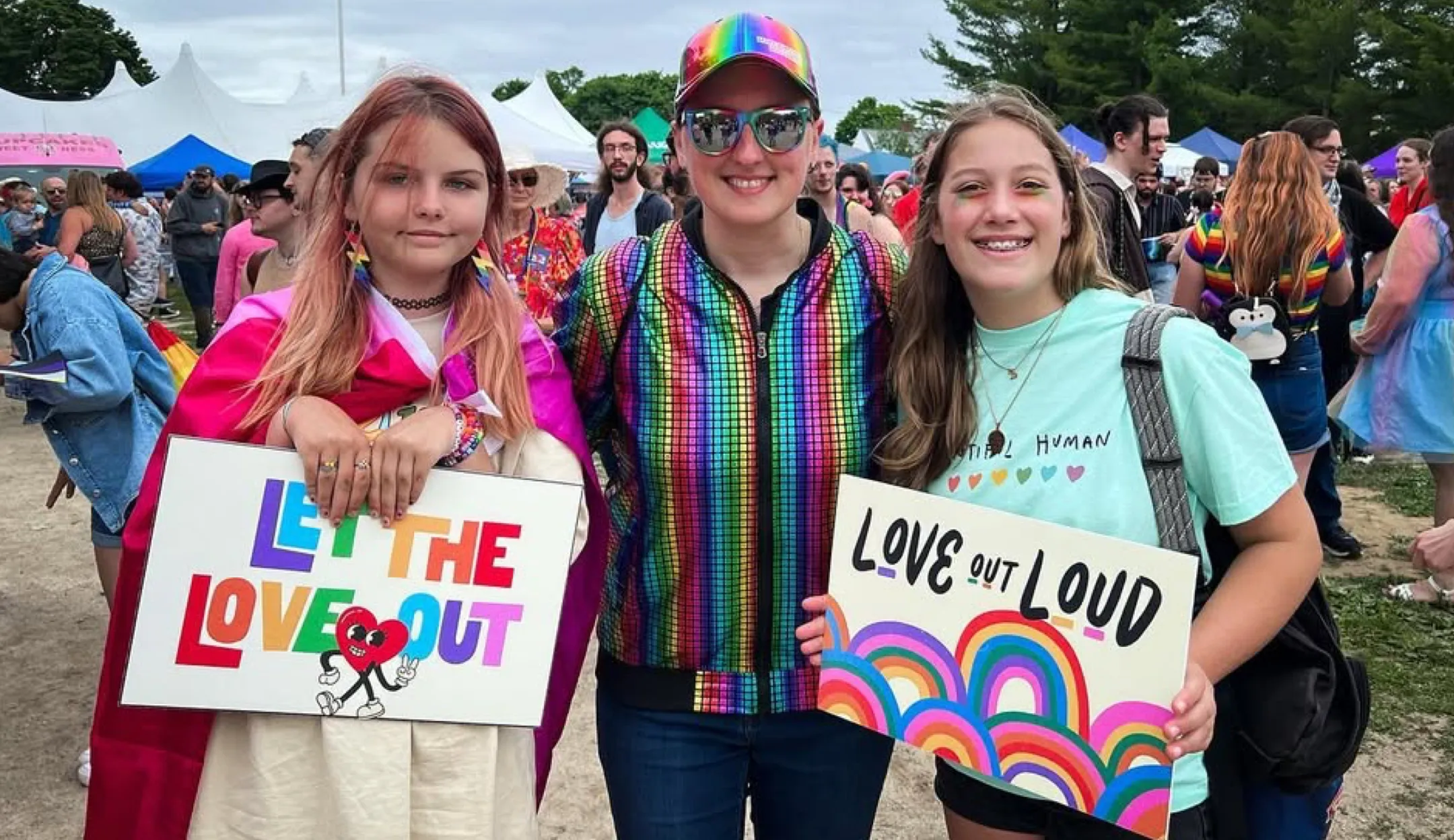 At the Pride parade
