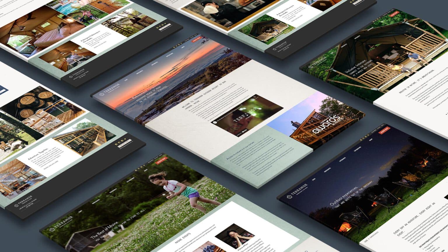 A collage of web pages.